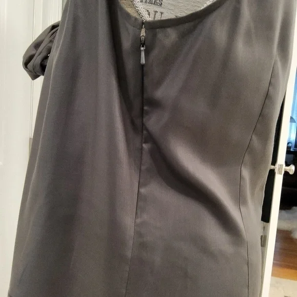 Anthropologie Sine Bow Tie Dark Gray Top - Size 12 - Picture 5 of 8